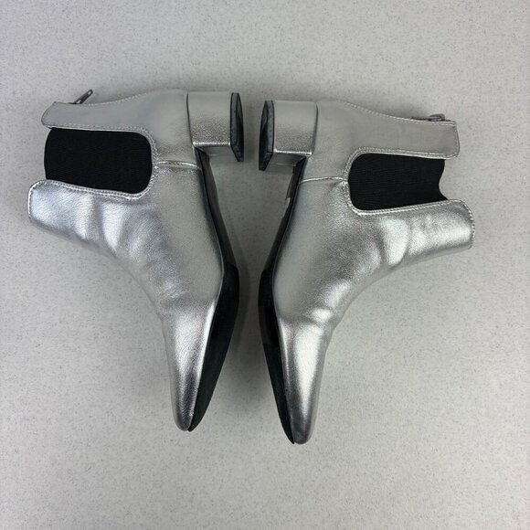 Union Bay Blair Metallic Silver Booties 7 - Picture 5 of 8